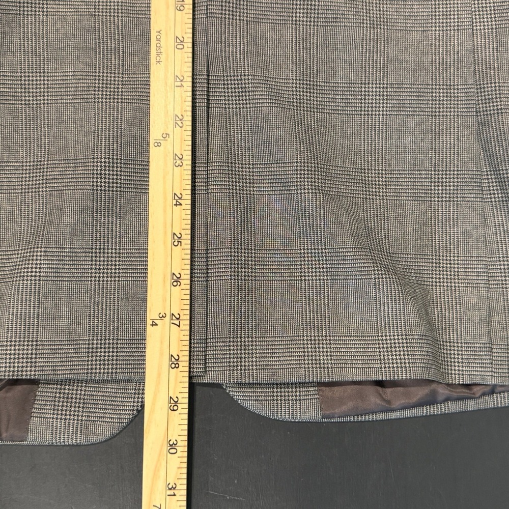 Lauren Ralph Lauren Blazer Mens 38S Grey Glen Plaid Two Button Tailored Jacket - Picture 9 of 11